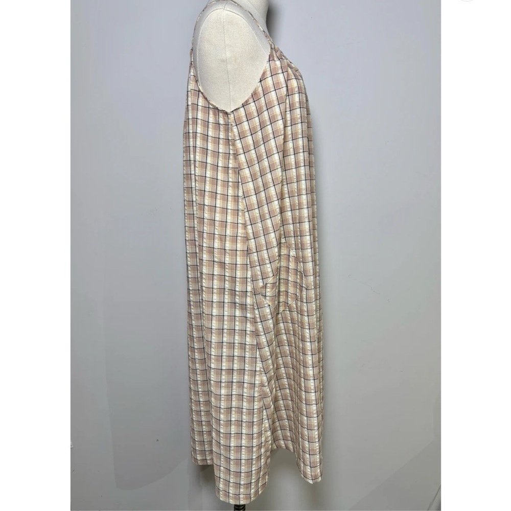 sundays Geo Midi dress Beige Size Medium NWTS - Picture 4 of 9